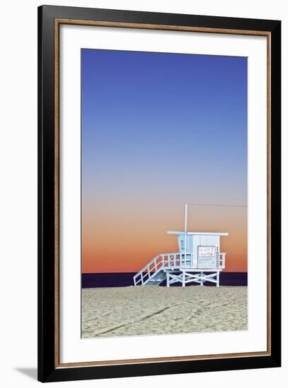 USA, California, Los Angeles, Santa Monica Beach Twilight-Rob Tilley-Framed Photographic Print