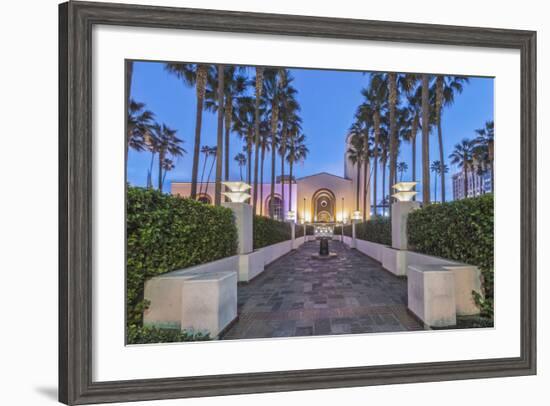 USA, California, Los Angeles, Union Station at Dawn-Rob Tilley-Framed Photographic Print