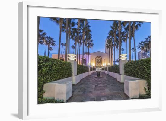 USA, California, Los Angeles, Union Station at Dawn-Rob Tilley-Framed Photographic Print