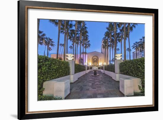 USA, California, Los Angeles, Union Station at Dawn-Rob Tilley-Framed Photographic Print