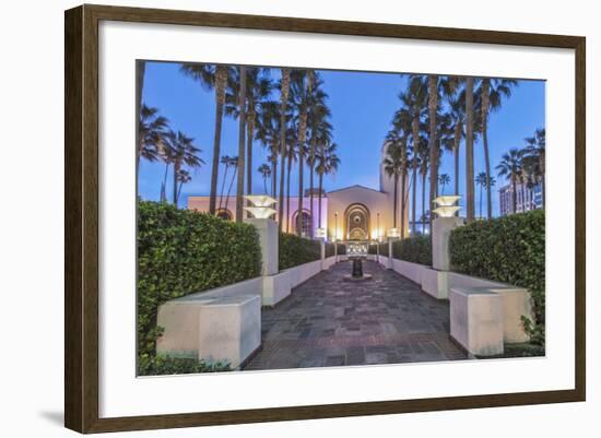 USA, California, Los Angeles, Union Station at Dawn-Rob Tilley-Framed Photographic Print