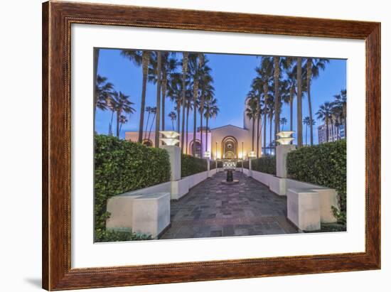 USA, California, Los Angeles, Union Station at Dawn-Rob Tilley-Framed Photographic Print