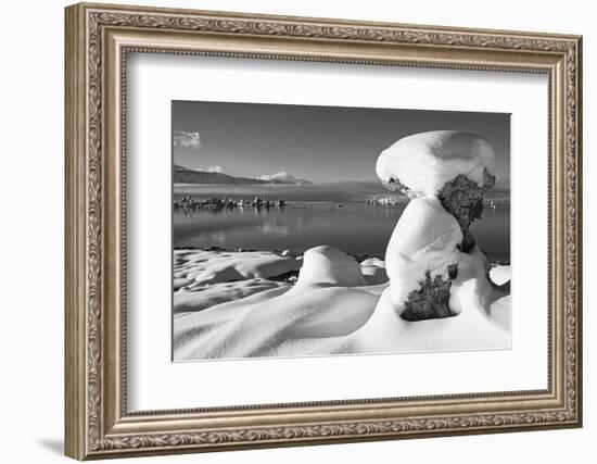 USA, California, Mono Lake. Snow-Covered Tufa-Dennis Flaherty-Framed Photographic Print