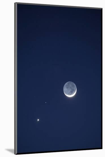 USA, California. Moon, Venus and Pluto in the Night Sky-Dennis Flaherty-Mounted Photographic Print