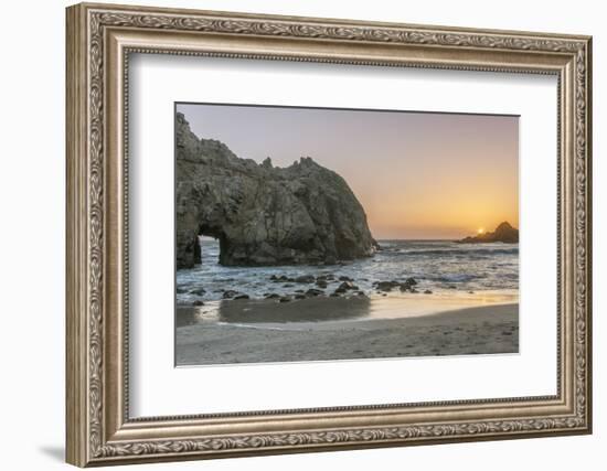 USA, California, Near Big Sur, Pfeiffer Beach Sunset-Rob Tilley-Framed Photographic Print