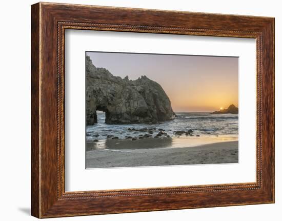 USA, California, Near Big Sur, Pfeiffer Beach Sunset-Rob Tilley-Framed Photographic Print