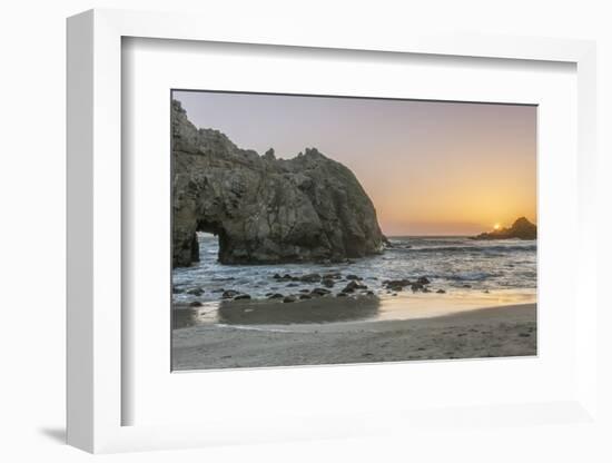 USA, California, Near Big Sur, Pfeiffer Beach Sunset-Rob Tilley-Framed Photographic Print