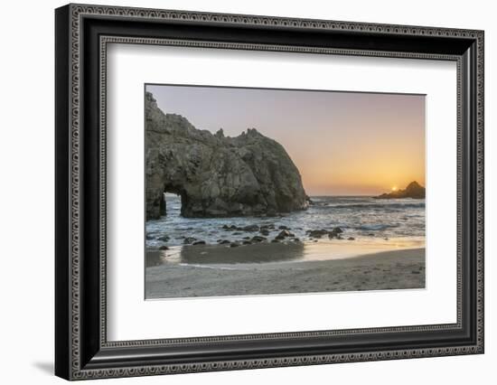 USA, California, Near Big Sur, Pfeiffer Beach Sunset-Rob Tilley-Framed Photographic Print