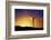 USA, California, Ocotillo Wind Energy Facility. Silhouette of wind turbine at sunset.-Jaynes Gallery-Framed Photographic Print