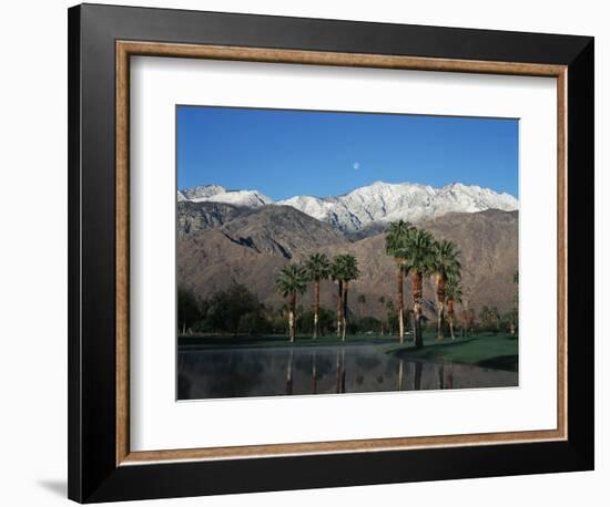 USA, California, Palm Springs, Reflection of San Jacinto Range in Lake-Zandria Muench Beraldo-Framed Photographic Print