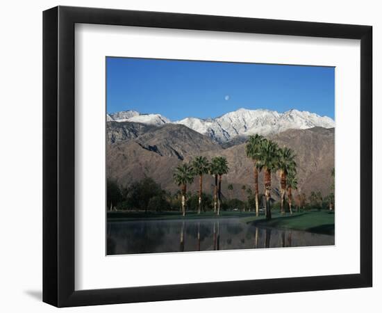 USA, California, Palm Springs, Reflection of San Jacinto Range in Lake-Zandria Muench Beraldo-Framed Photographic Print