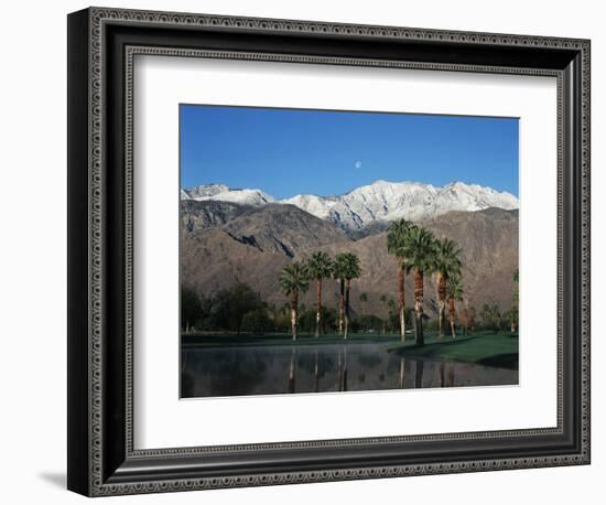 USA, California, Palm Springs, Reflection of San Jacinto Range in Lake-Zandria Muench Beraldo-Framed Photographic Print