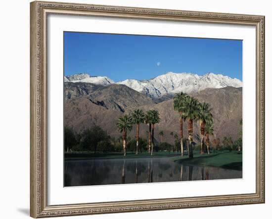 USA, California, Palm Springs, Reflection of San Jacinto Range in Lake-Zandria Muench Beraldo-Framed Photographic Print