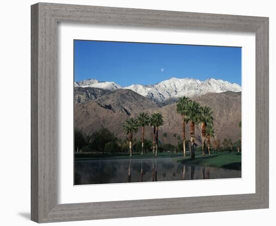 USA, California, Palm Springs, Reflection of San Jacinto Range in Lake-Zandria Muench Beraldo-Framed Photographic Print