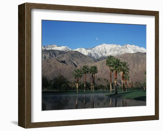 USA, California, Palm Springs, Reflection of San Jacinto Range in Lake-Zandria Muench Beraldo-Framed Photographic Print