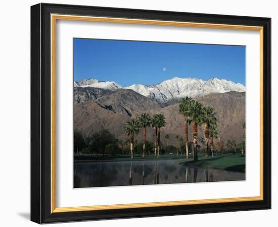 USA, California, Palm Springs, Reflection of San Jacinto Range in Lake-Zandria Muench Beraldo-Framed Photographic Print