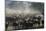 USA, California, Parkfield, V6 Ranch a herd of black and brown cows kicking up dust from the rear-Ellen Clark-Mounted Photographic Print