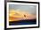 USA, California, Rio Vista, Sacramento River Delta. Kiteboarder catching air at sunset.-Merrill Images-Framed Premium Photographic Print