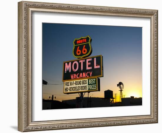 USA, California, Route 66, Barstow, Route 66 Motel-Alan Copson-Framed Photographic Print