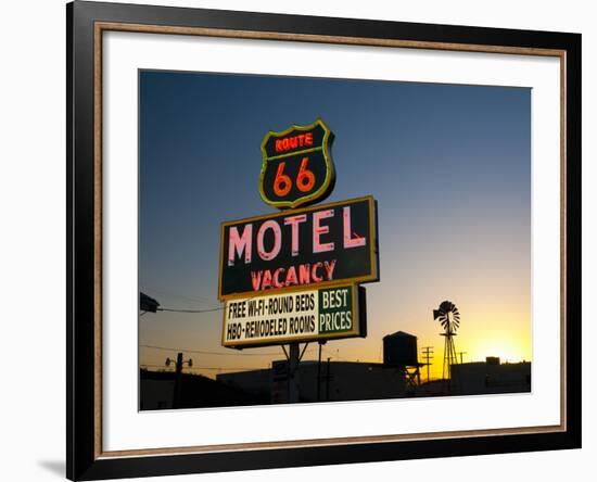 USA, California, Route 66, Barstow, Route 66 Motel-Alan Copson-Framed Photographic Print