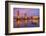 USA, California, Sacramento. Sacramento River and Tower Bridge at sunset.-Jaynes Gallery-Framed Photographic Print