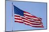 USA, California, San Diego. American flag waves above Liberty Station-Ann Collins-Mounted Photographic Print