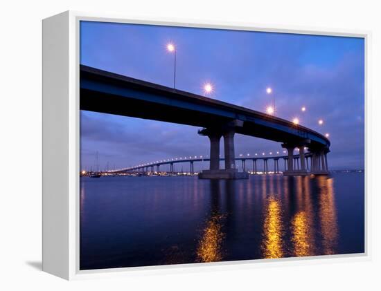 USA, California, San Diego, Coronado Bridge Curves over San Diego Bay-Ann Collins-Framed Premier Image Canvas