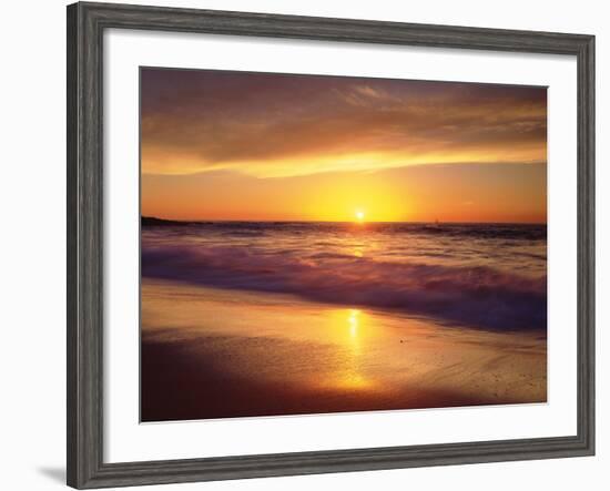 USA, California, San Diego. La Jolla Shores Beach Reflects the Sunset-Jaynes Gallery-Framed Photographic Print