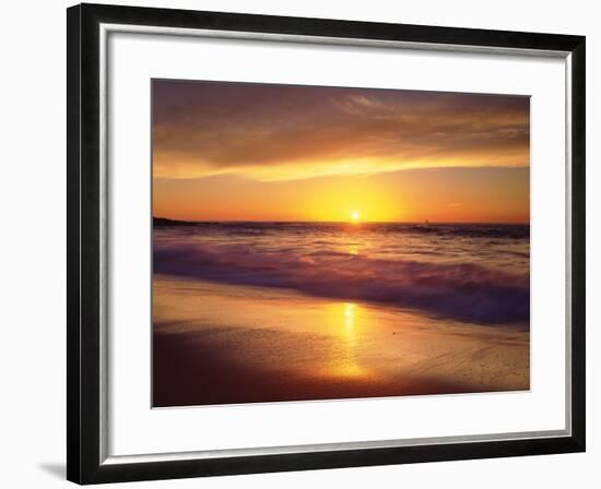 USA, California, San Diego. La Jolla Shores Beach Reflects the Sunset-Jaynes Gallery-Framed Photographic Print