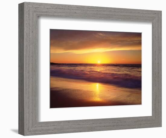 USA, California, San Diego. La Jolla Shores Beach Reflects the Sunset-Jaynes Gallery-Framed Photographic Print