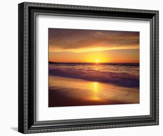 USA, California, San Diego. La Jolla Shores Beach Reflects the Sunset-Jaynes Gallery-Framed Photographic Print