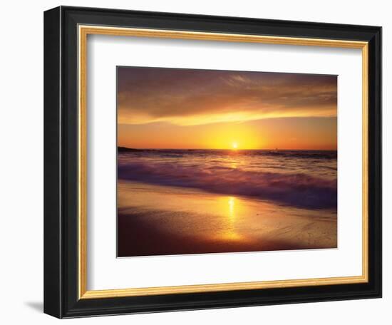 USA, California, San Diego. La Jolla Shores Beach Reflects the Sunset-Jaynes Gallery-Framed Photographic Print