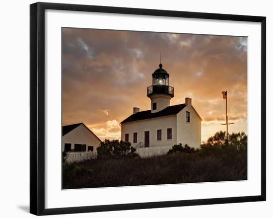 USA, California, San Diego, Old Point Loma Lighthouse at Cabrillo National Monument-Ann Collins-Framed Photographic Print