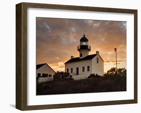 USA, California, San Diego, Old Point Loma Lighthouse at Cabrillo National Monument-Ann Collins-Framed Photographic Print