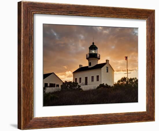 USA, California, San Diego, Old Point Loma Lighthouse at Cabrillo National Monument-Ann Collins-Framed Photographic Print