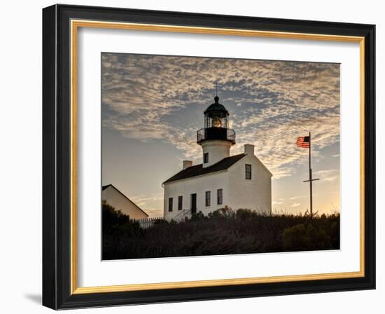 USA, California, San Diego. Old Point Loma Lighthouse at Cabrillo National Monument-Ann Collins-Framed Photographic Print