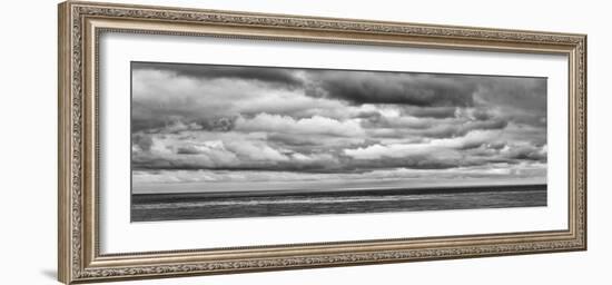 USA, California, San Diego, Panoramic Black-And-White View of Clouds over Pacific Ocean-Ann Collins-Framed Photographic Print