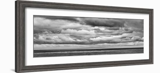 USA, California, San Diego, Panoramic Black-And-White View of Clouds over Pacific Ocean-Ann Collins-Framed Photographic Print