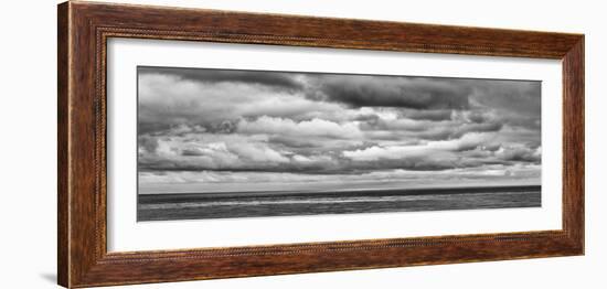 USA, California, San Diego, Panoramic Black-And-White View of Clouds over Pacific Ocean-Ann Collins-Framed Photographic Print