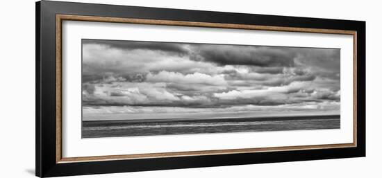 USA, California, San Diego, Panoramic Black-And-White View of Clouds over Pacific Ocean-Ann Collins-Framed Photographic Print