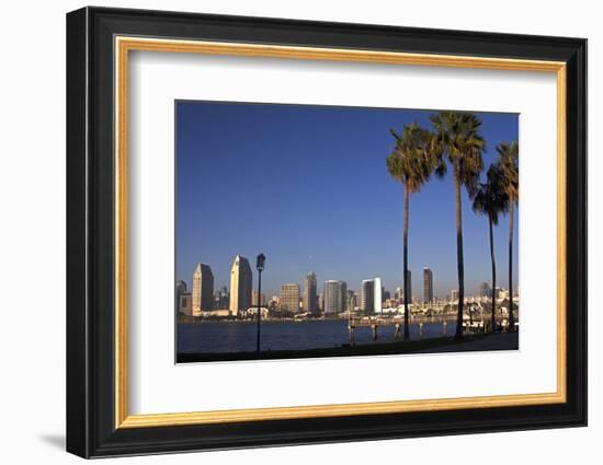 USA, California, San Diego. San Diego Skyline and Palm Trees-Kymri Wilt-Framed Photographic Print