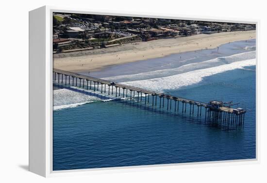 USA, California, San Diego. Scripps Pier, La Jolla Shores-Kymri Wilt-Framed Premier Image Canvas