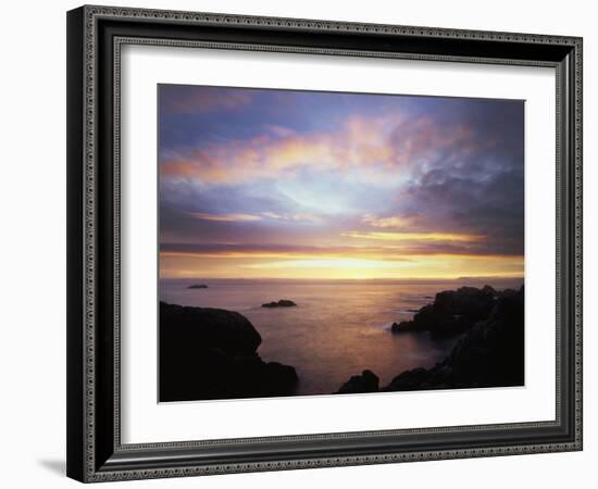 USA, California, San Diego, Sunset over Rocks on the Pacific Ocean-Christopher Talbot Frank-Framed Photographic Print