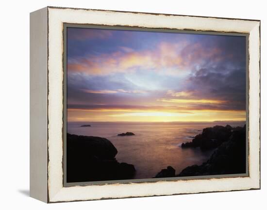 USA, California, San Diego, Sunset over Rocks on the Pacific Ocean-Christopher Talbot Frank-Framed Premier Image Canvas