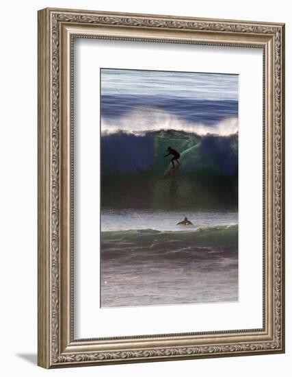 USA, California, San Diego. Surfer at Cardiff by the Sea-Kymri Wilt-Framed Photographic Print
