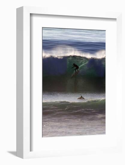 USA, California, San Diego. Surfer at Cardiff by the Sea-Kymri Wilt-Framed Photographic Print