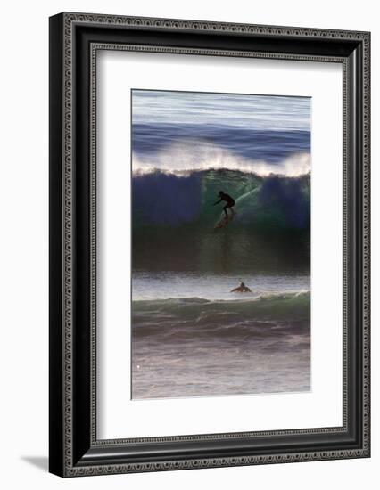 USA, California, San Diego. Surfer at Cardiff by the Sea-Kymri Wilt-Framed Photographic Print