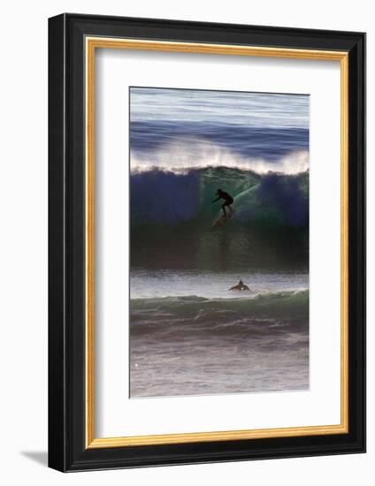 USA, California, San Diego. Surfer at Cardiff by the Sea-Kymri Wilt-Framed Photographic Print