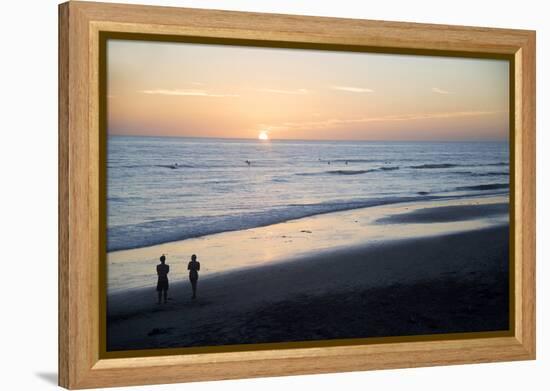 USA, California, San Diego. Swami's Beach at Sunset, Cardiff by the Sea-Kymri Wilt-Framed Premier Image Canvas