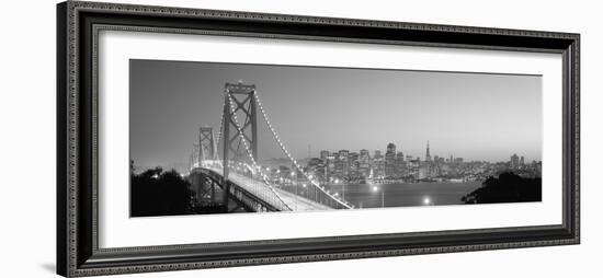 Usa, California, San Francisco, Bay Bridge, Night-null-Framed Photographic Print